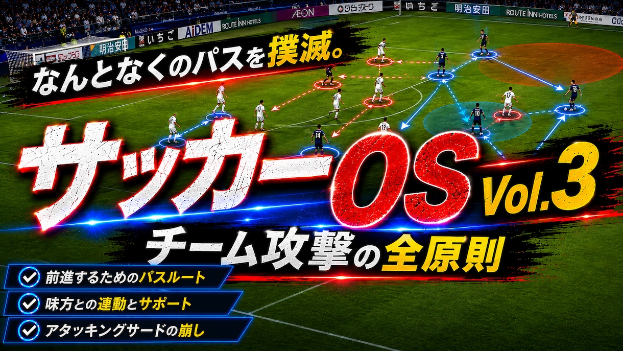 サッカーOS③｜チーム攻撃の崩しを論理で攻略します 「なんとなく」のパスを撲滅。チーム攻撃の全原則を言語化！ イメージ1