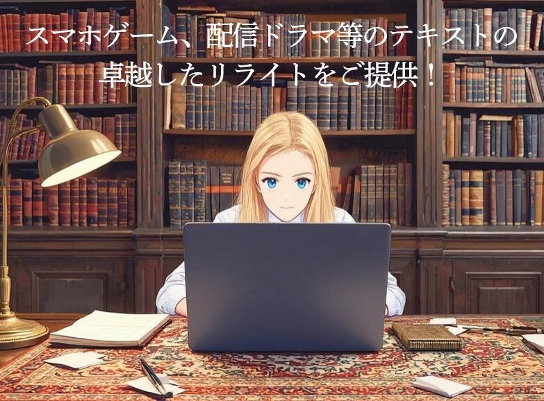 スマホゲーム、配信ドラマ用テキストのリライトします AI翻訳よりも伝わる端正な日本語をご提供！ イメージ1