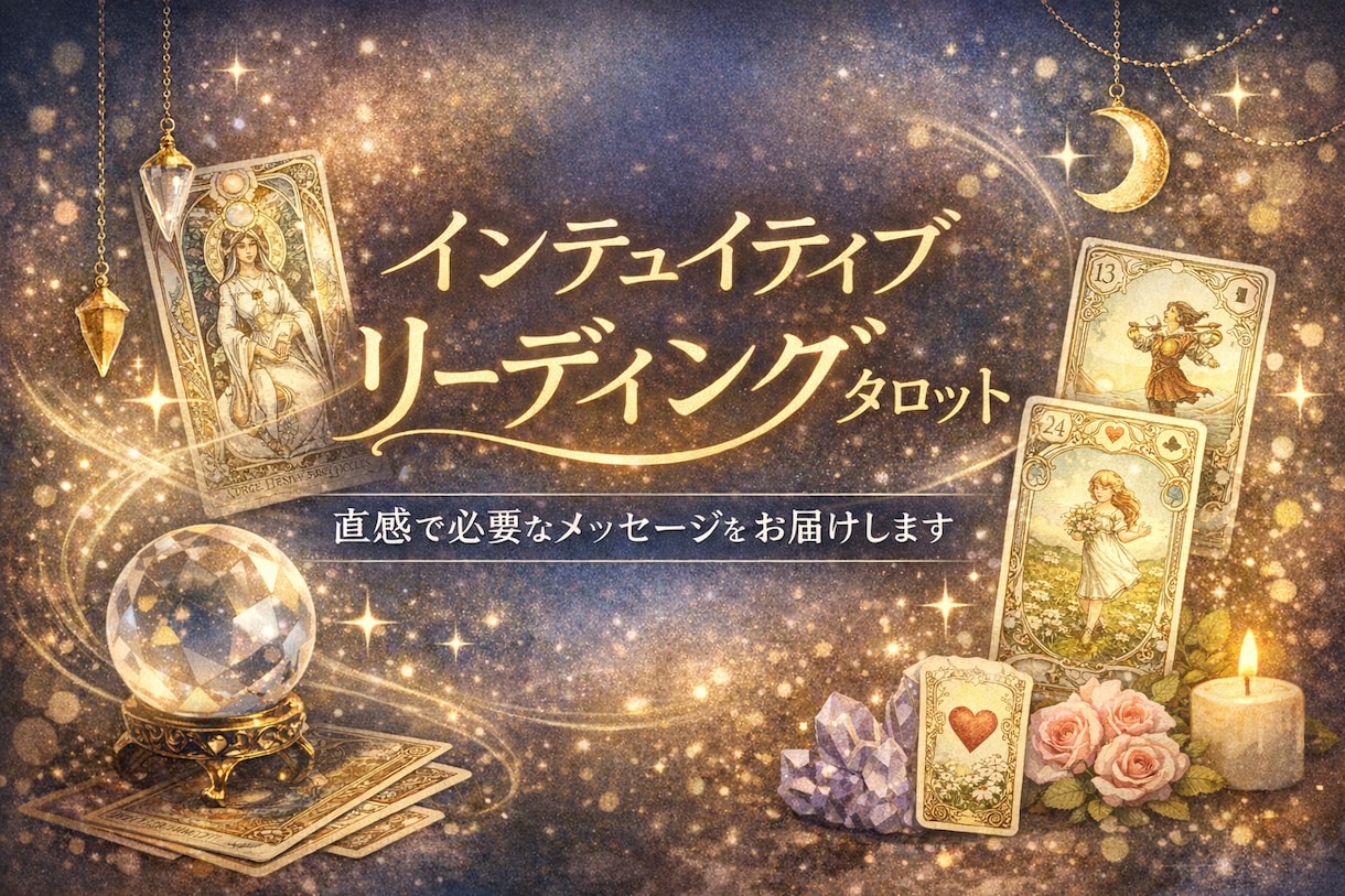 今のあなたに必要なメッセージを読み解きます インテュイティブリーディングタロット イメージ1