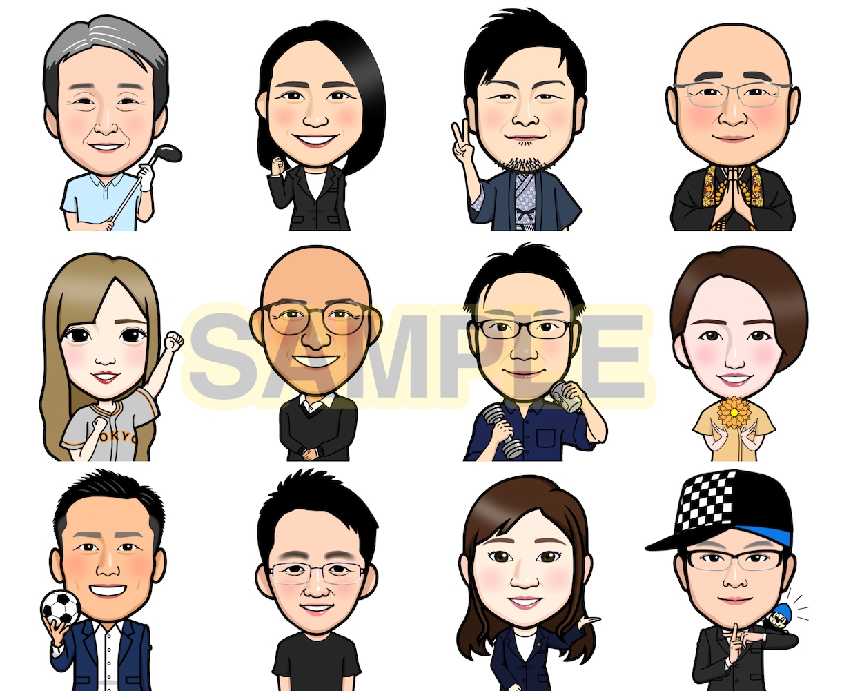 生成AIには描けないそっくりな似顔絵お描きします SNSアイコン、名刺にぴったりな似顔絵をお描きします！ イメージ9