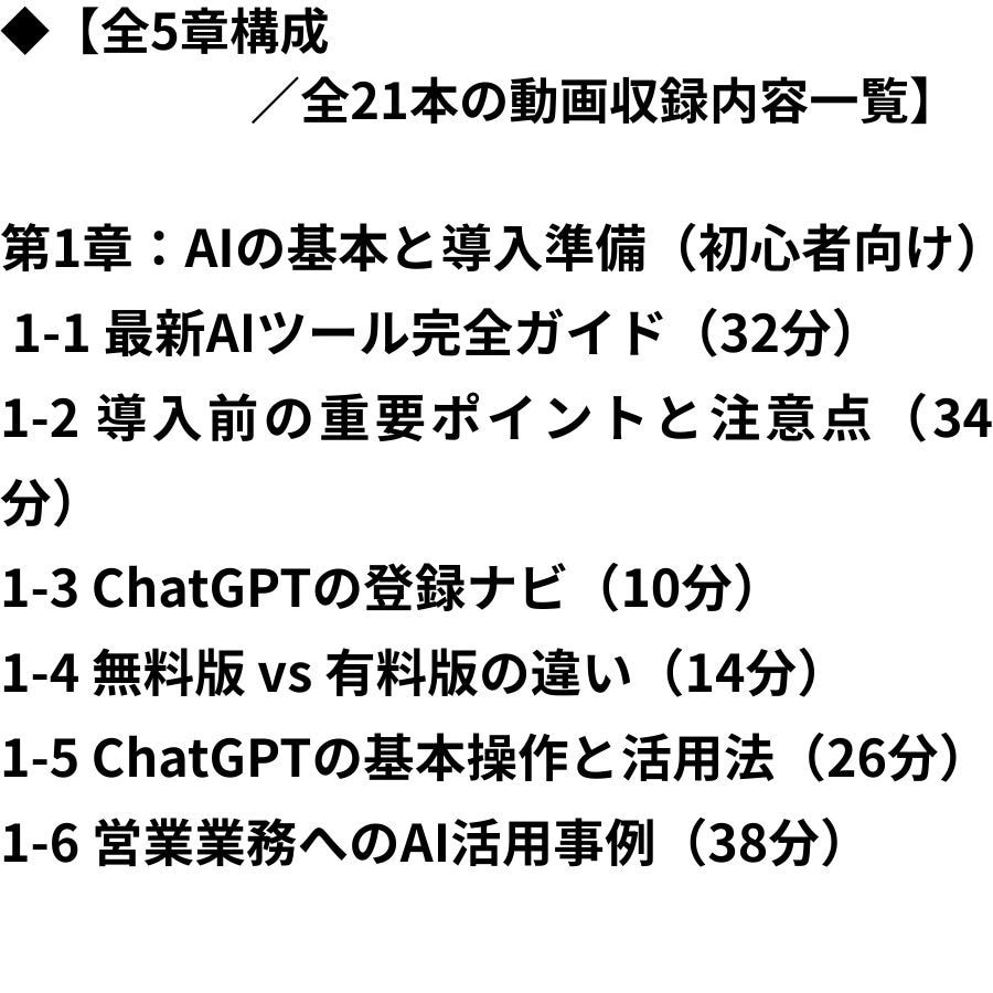 AIで業務改革！リスキリング動画教材販売します 助成金対応！社員AI研修を即日導入できる教材 イメージ2