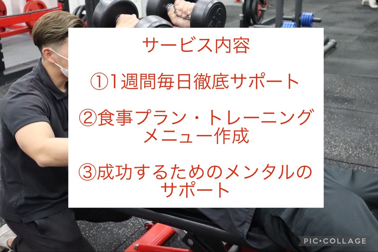 1週間密着！ダイエットサポートをします 現役トレーナーがあなたにあった方法でダイエットサポートします イメージ2