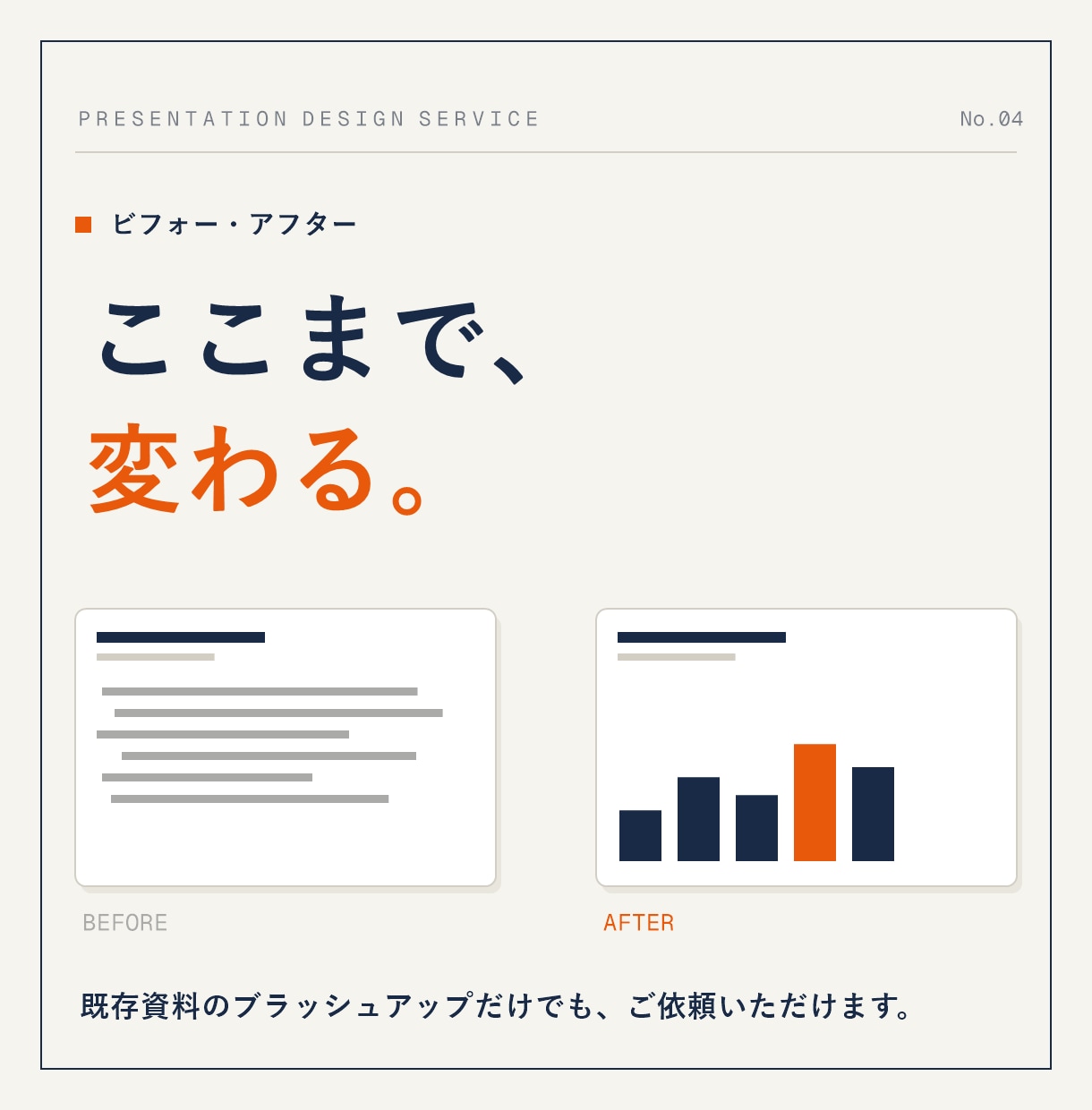 伝わるプレゼン資料、丸ごと作成します 構成から任せてOK。成果につながる資料を短納期で イメージ4