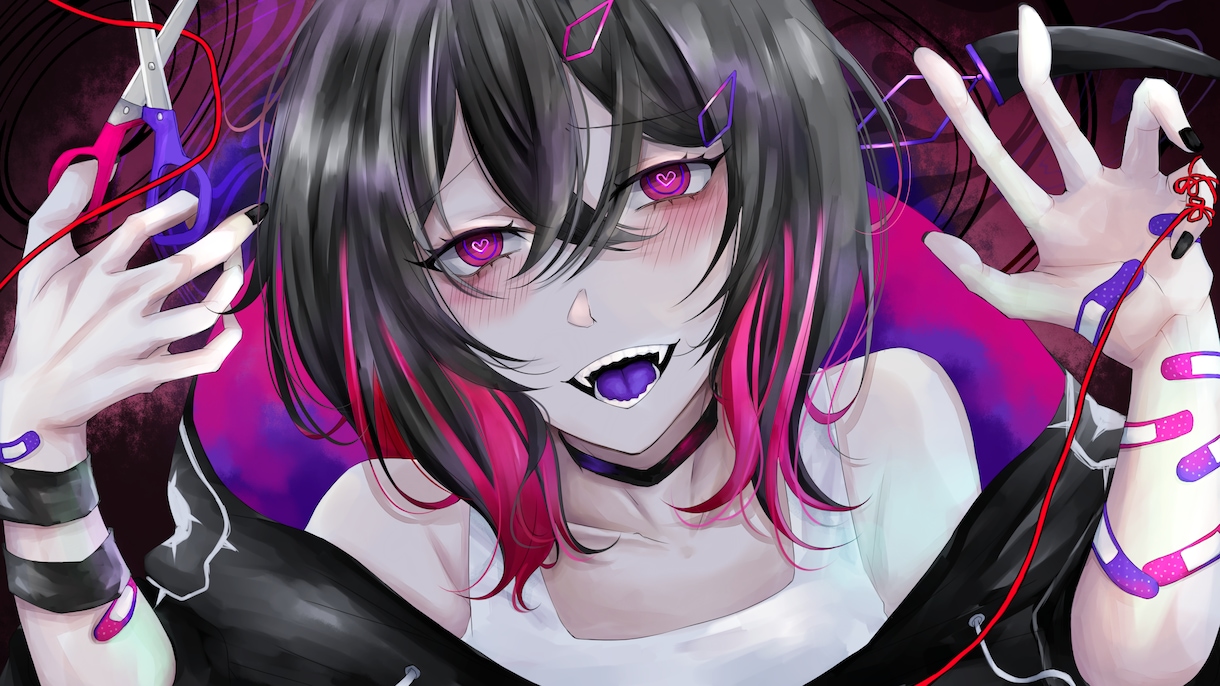 歌ってみた等の動画サムネイルイラスト作成します 歌ってみた等歌い手さんの活動のお手伝いいたします！ イメージ3