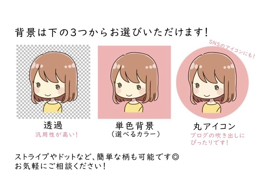 ゆるほわっと可愛い！親しみやすいアイコン描きます ◎配信の立ち絵に◎SNS・ブログに親近感◎修正無制限 イメージ6
