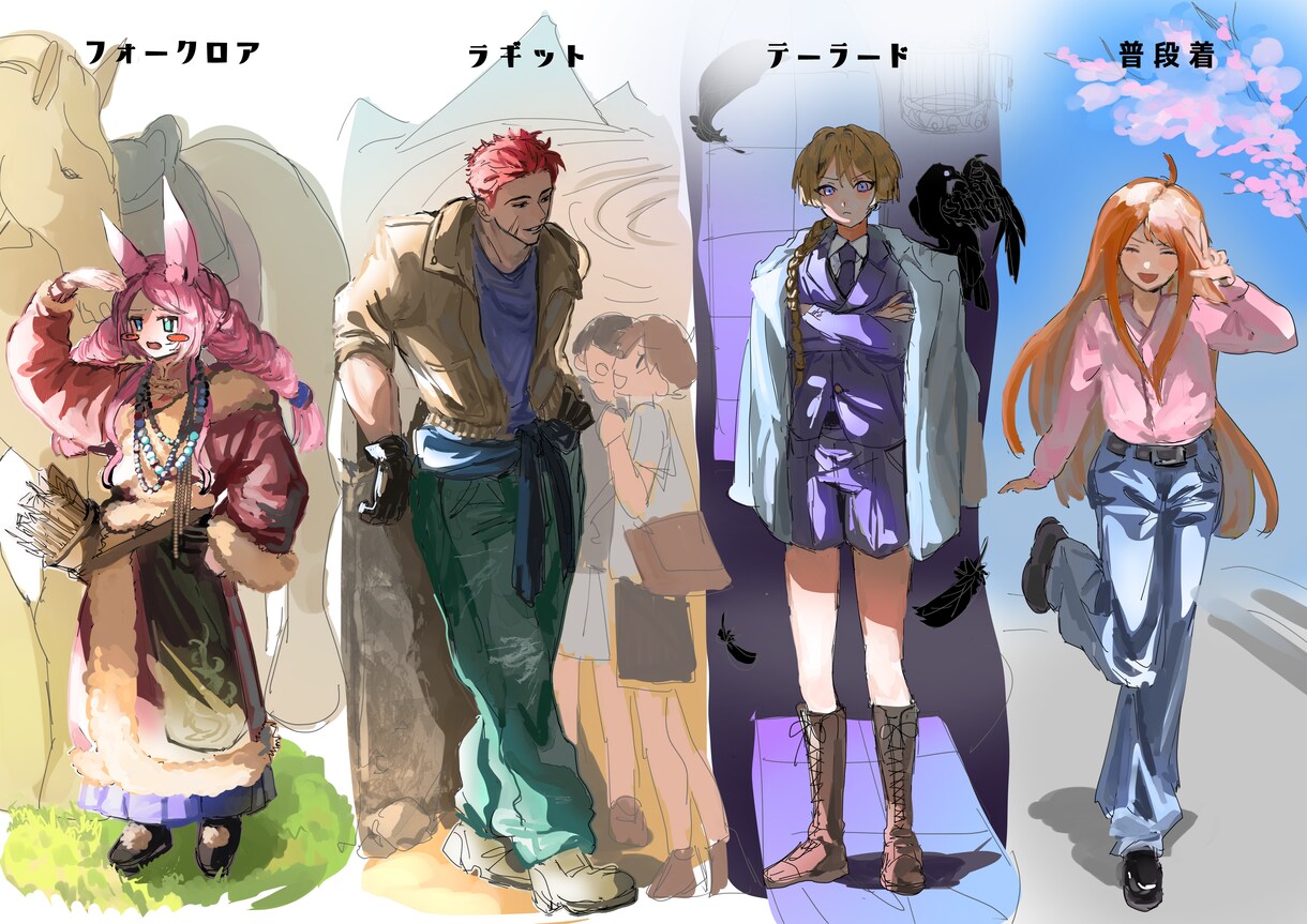 世界観のこだわったイラストを制作します 思い入れのあるオリジナルキャラクターを1枚絵に！ イメージ5