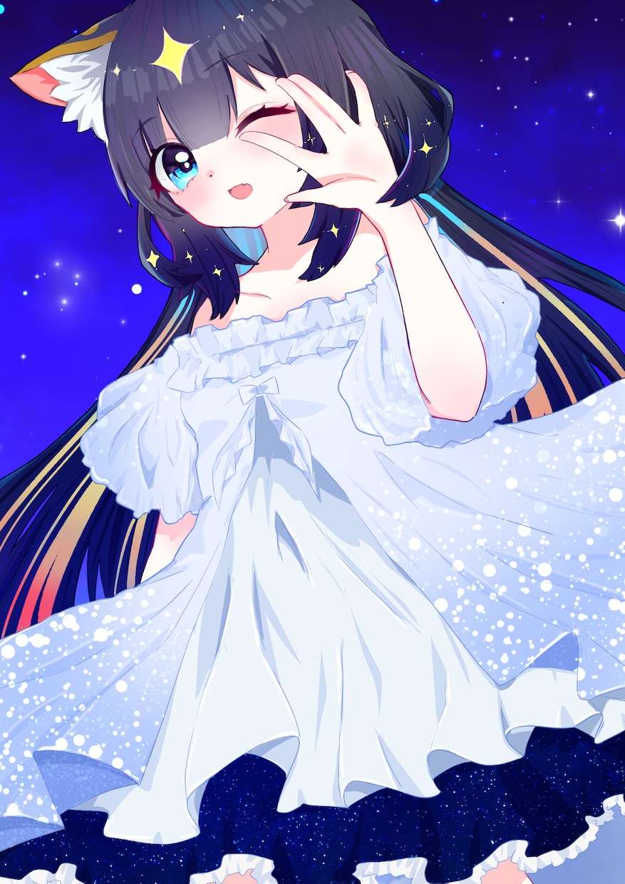 かわいいふわふわ女の子のイラストおかきします かわいい女の子のイラストを描くのが得意です イメージ3