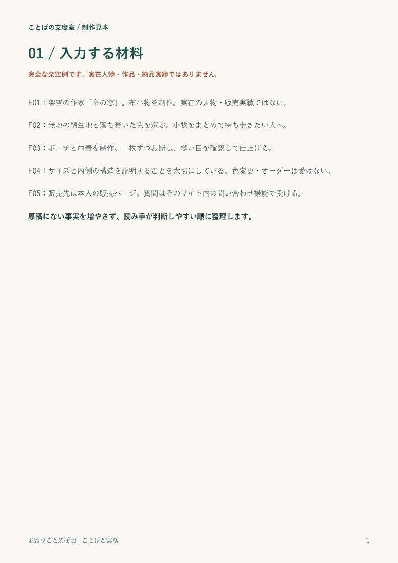 個人事業のプロフィールを質問から文章に整えます 自己紹介本文・短縮版・ひとこと／同素材修正１回 イメージ2