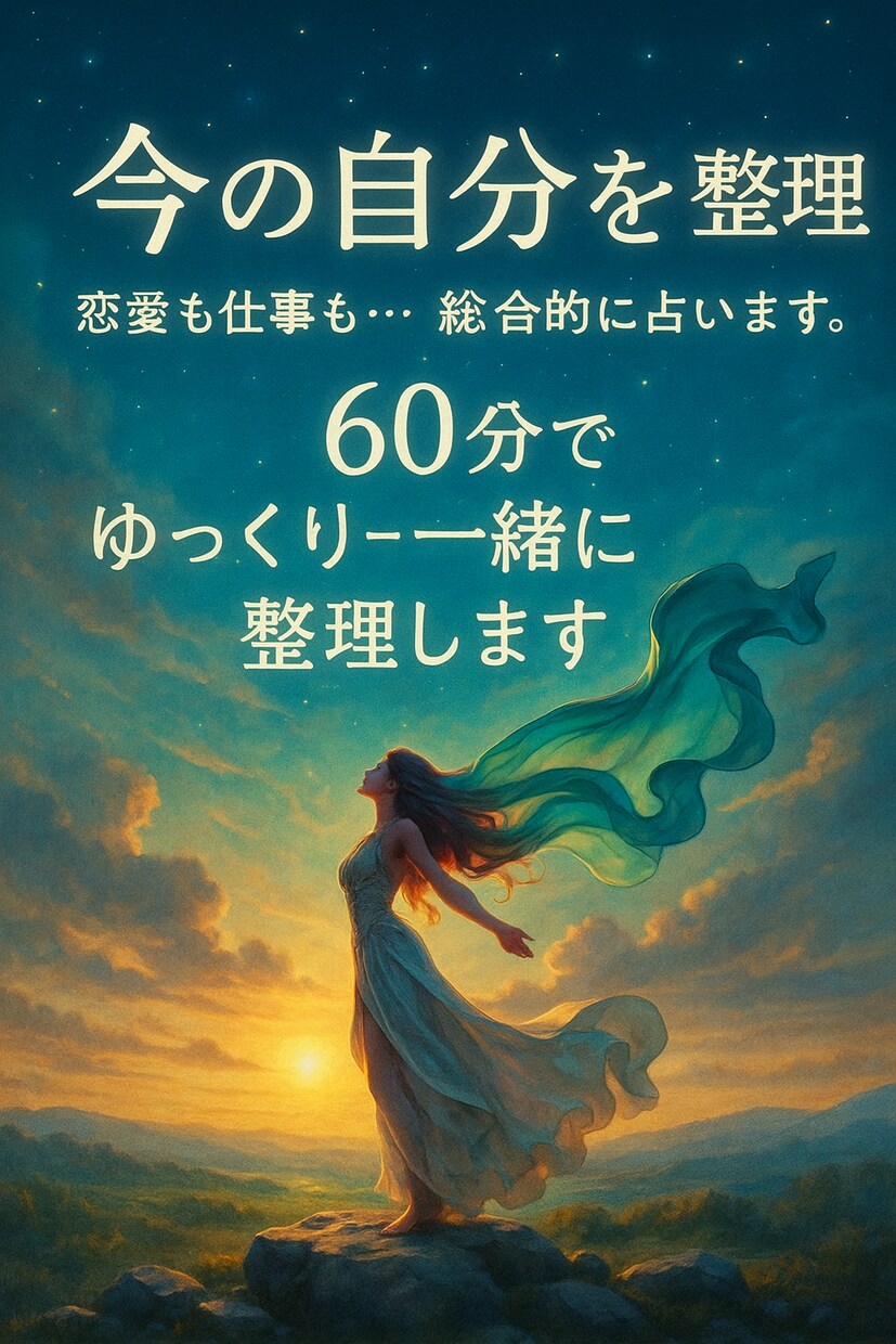今の自分を整理したい方へ◎60分リーディングします 恋愛も仕事も…あなたの今をゆっくり一緒に整理します イメージ1