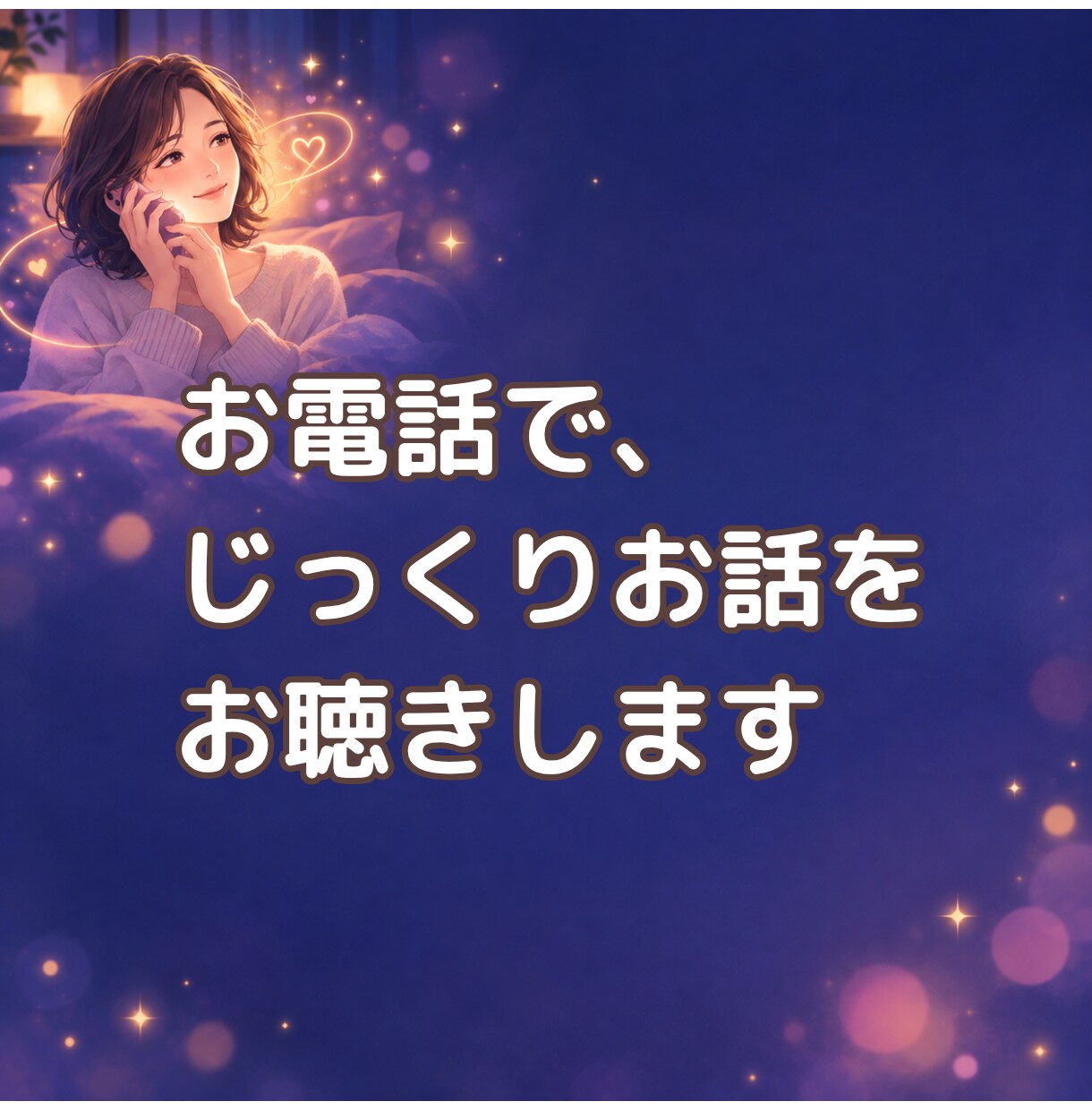 複雑恋愛・人間関係の悩み聞きます 誰にも言えない秘密や愚痴、電話でそっと受け止めます イメージ3