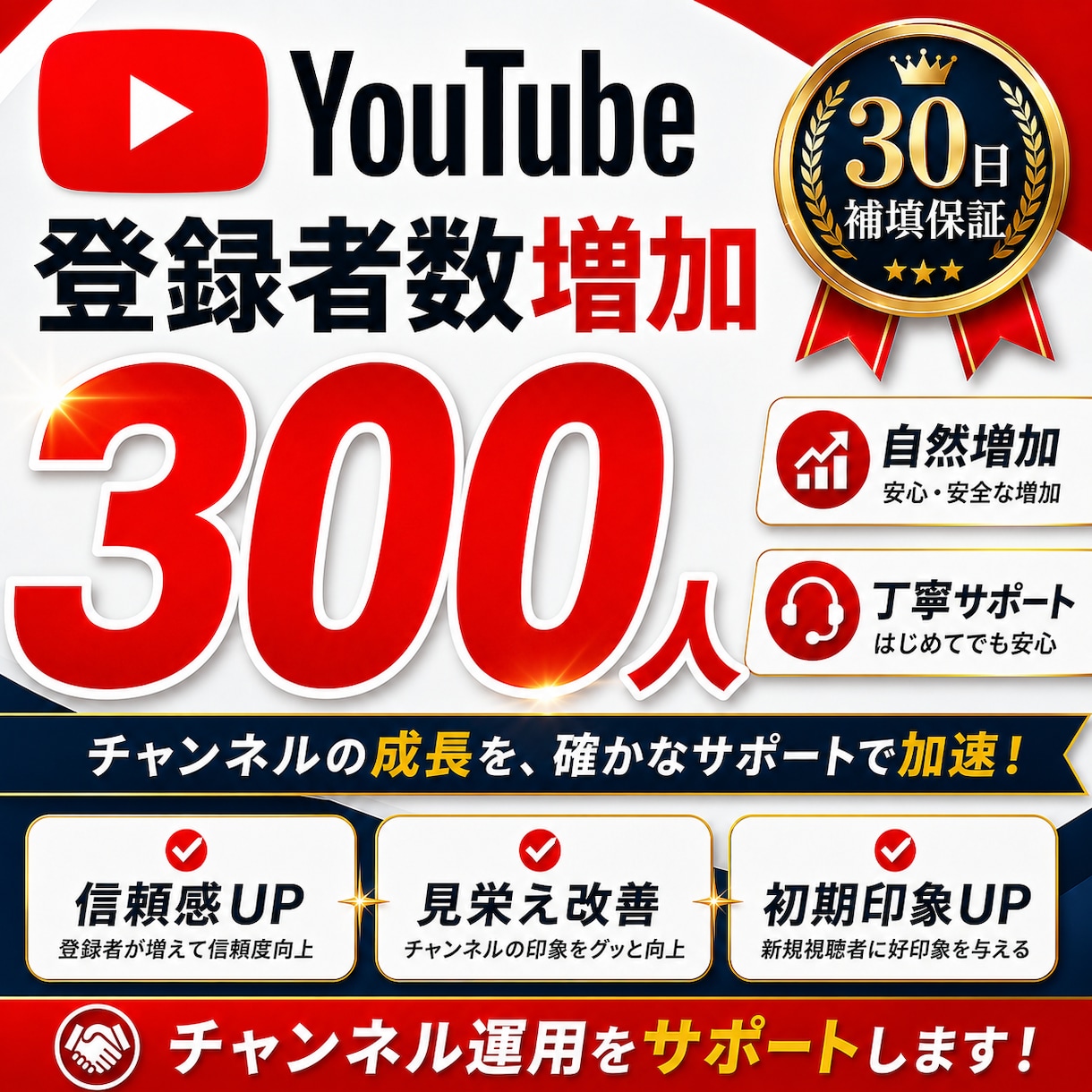 目指せYouTube収益化！登録者数増やします YouTubeチャンネル登録者増加人数調整可能！ イメージ5