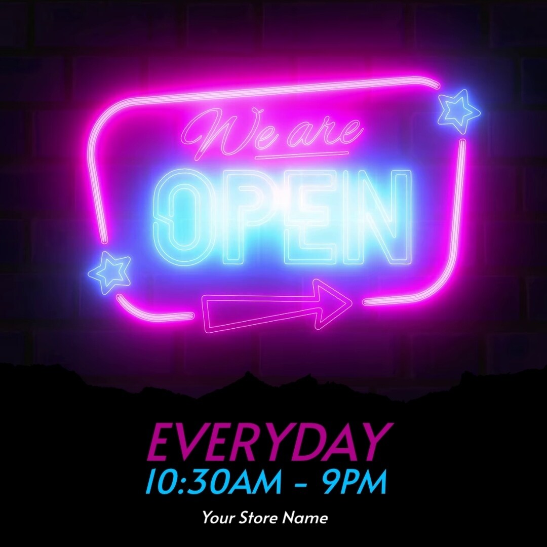 お店の開店情報をおしゃれな動画でお知らせします Instagram投稿用の開店告知動画をお届けします！ イメージ1