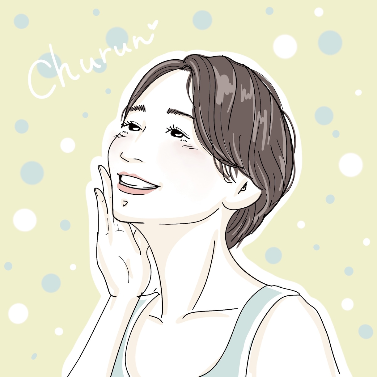 商用◎表情変更無料！ かわいい線画アイコン描きます 清涼感ある似顔絵イラスト◼︎名刺やショップカードにおすすめ！ イメージ3