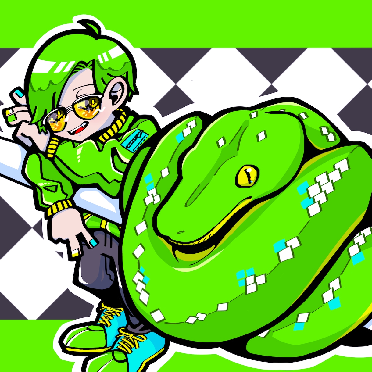 目を惹く！ポップなSNSイラスト・アイコン描きます ポップでキュートな絵柄！プレゼントにも好評です！ イメージ4