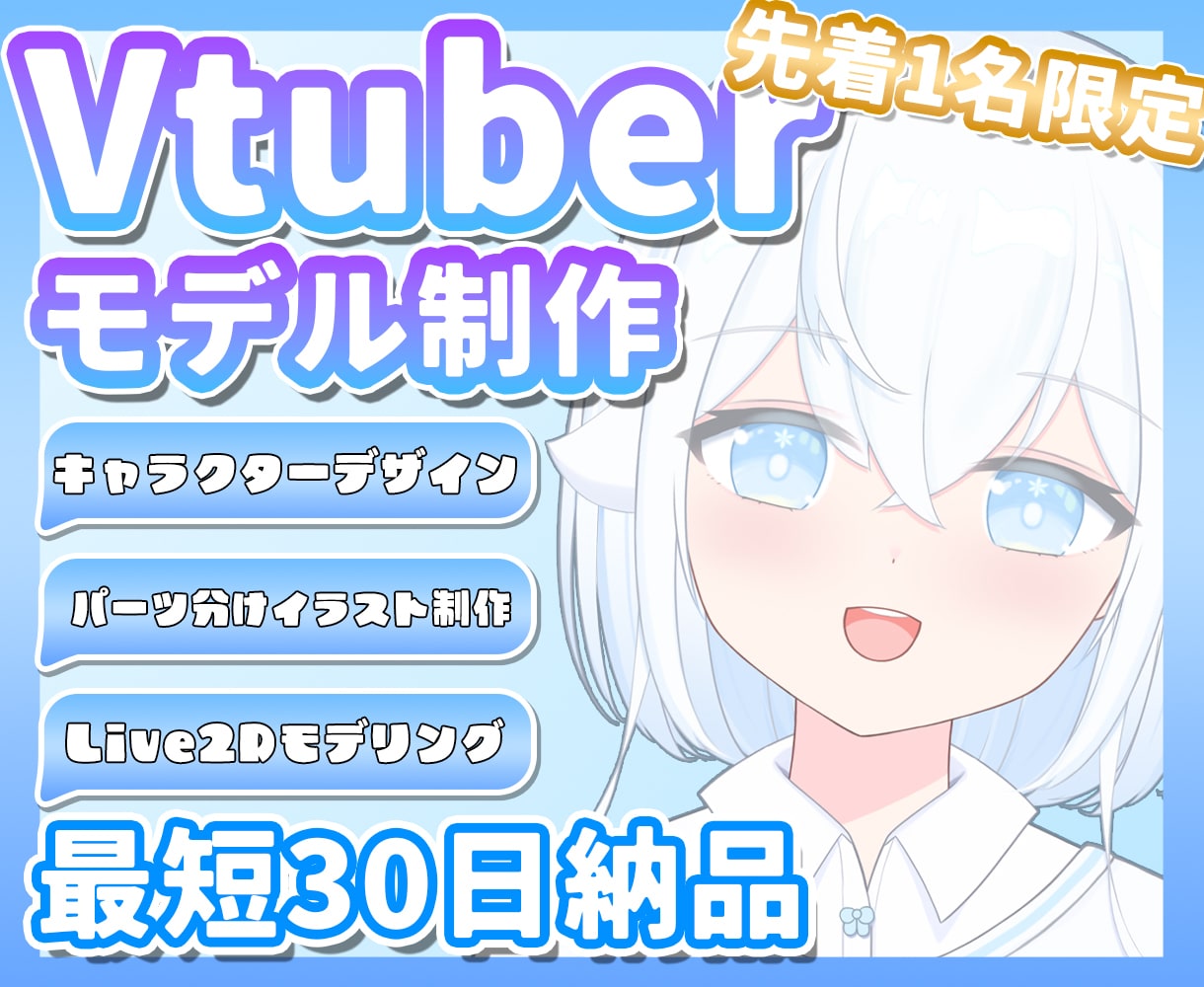 Vtuberモデル 一括制作いたします キャラデザなくてもOK‼️魅力的なモデルお作りいたします‼️ イメージ1