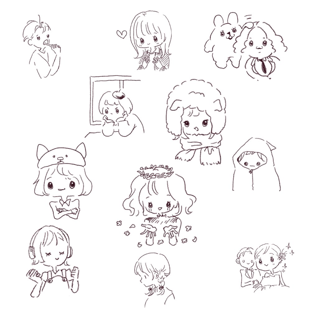 手描き感あるかわいいイラスト制作します アイコンや雑誌・冊子等の挿し絵にちょっとかわいいの描きます イメージ4