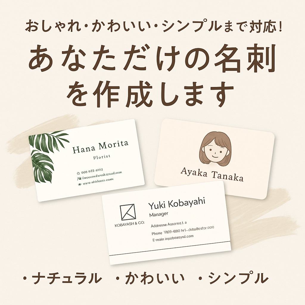 幅広く対応！あなただけの名刺を作成します 名刺交換が楽しみになる、そんな一枚をデザインします イメージ1