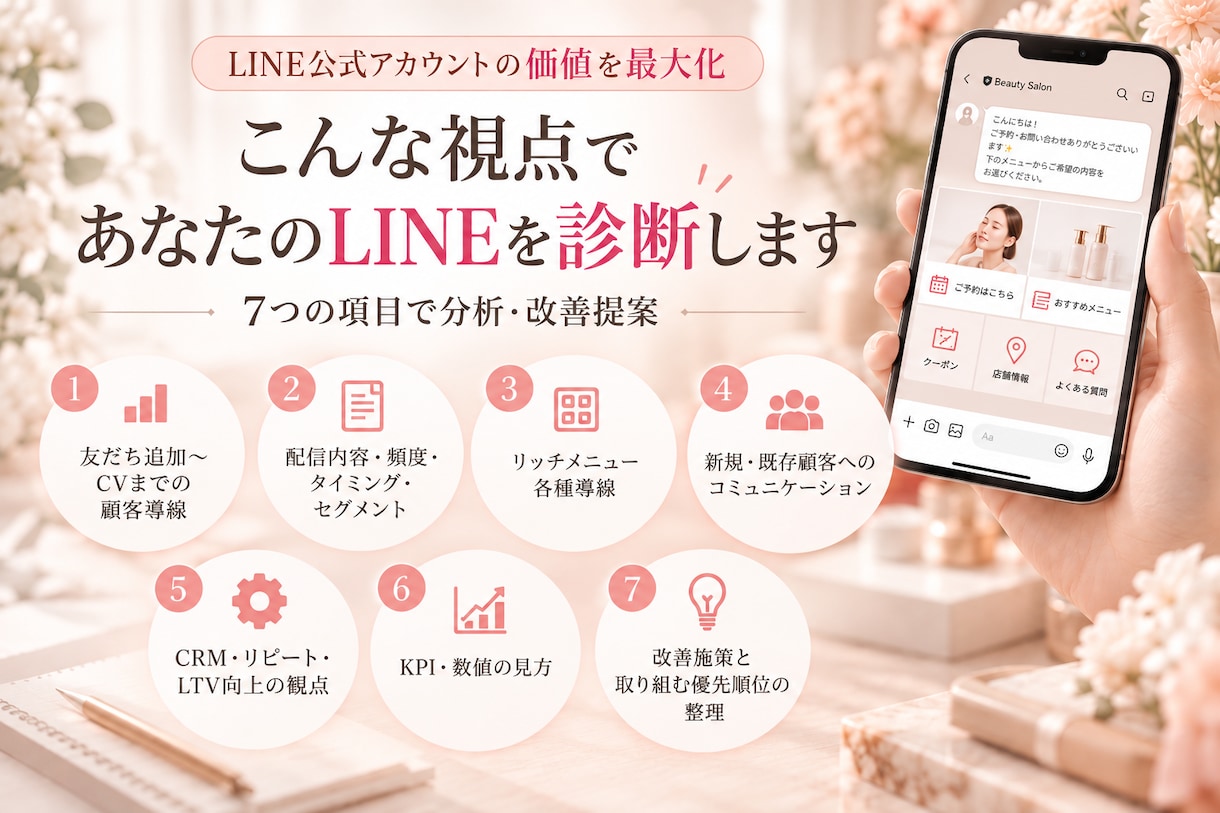 限定5枠｜LINE公式アカウントの価値最大化します マーケティング・CRM視点で課題と改善策を分析・ご提案します イメージ3