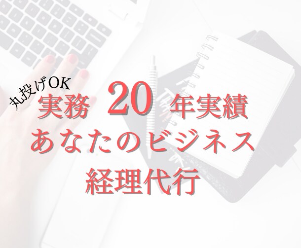 20年経験のプロが経理代行まるっとサポートします 3名様のみ特別価格月額固定　あんしんの実績 イメージ1