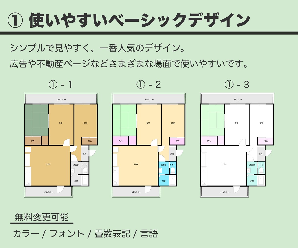 柔軟対応！美しい不動産用間取り図作成ます 不動産用2D間取り図を迅速＆高品質に イメージ2
