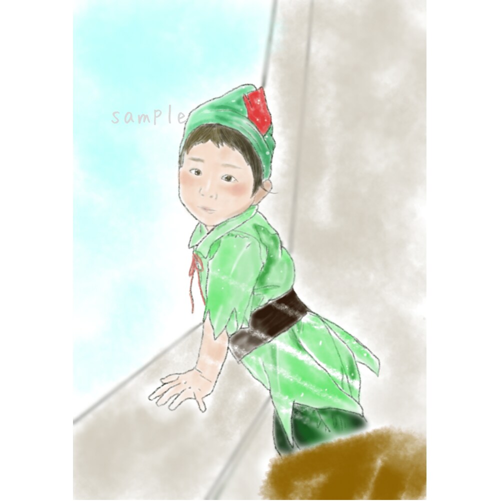 お写真を元に柔らかい色彩でイラストを作成いたします 思い出の大切なお写真をほんわかしたイラストに残しませんか❁︎ イメージ8