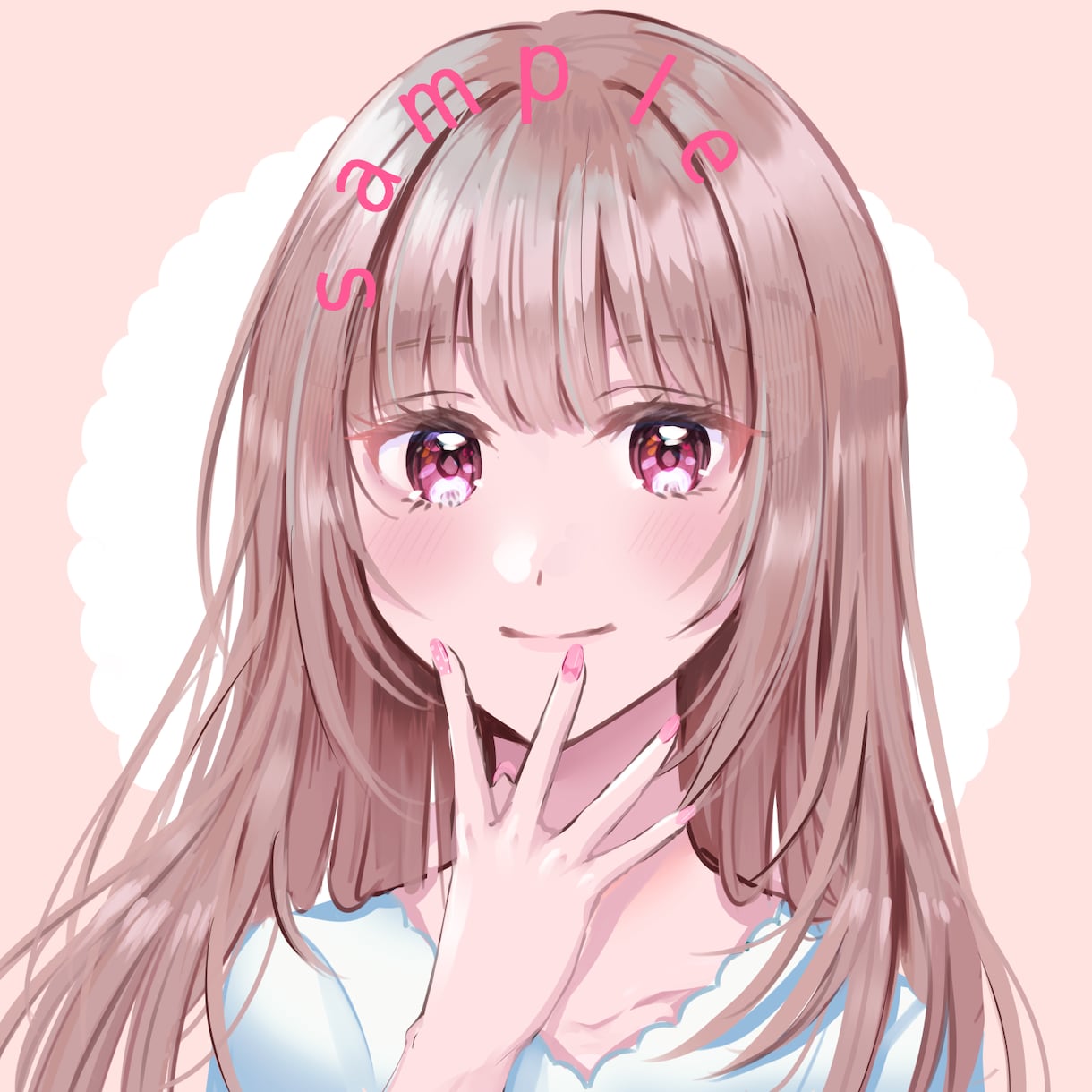 ツヤキラリッチな塗りで映えるアイコンお描きします SNSで映える！ツヤキラ！かわいい女の子おまかせください！ イメージ1
