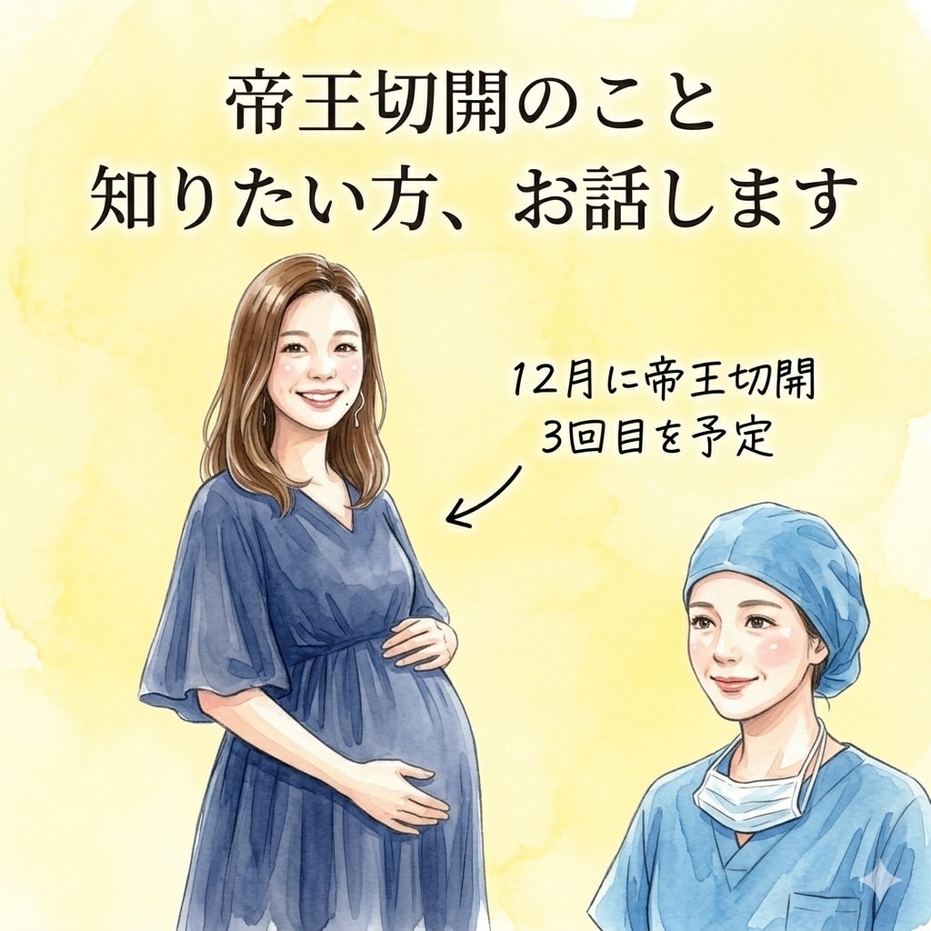 帝王切開の経験談お話します 現在第三子を妊娠中で12月に3度目の帝王切開を予定しています イメージ1