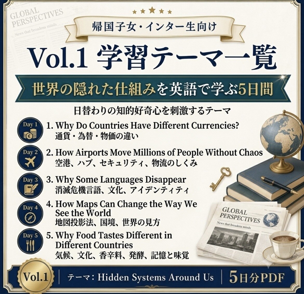 帰国子女、インター生向け英語新聞配ります TOEFL100を見据える英語新聞　５日分　vol.1 イメージ4