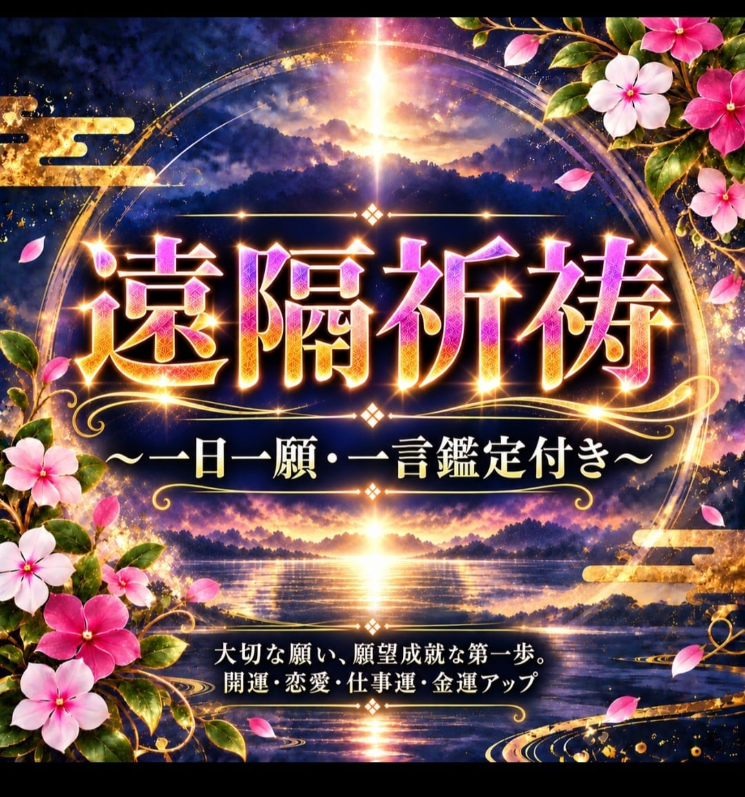 遠隔祈祷｜一日一願・一言鑑定付きます 願望成就への第一歩　～恋愛・仕事・金運・総合運上昇祈願～ イメージ8