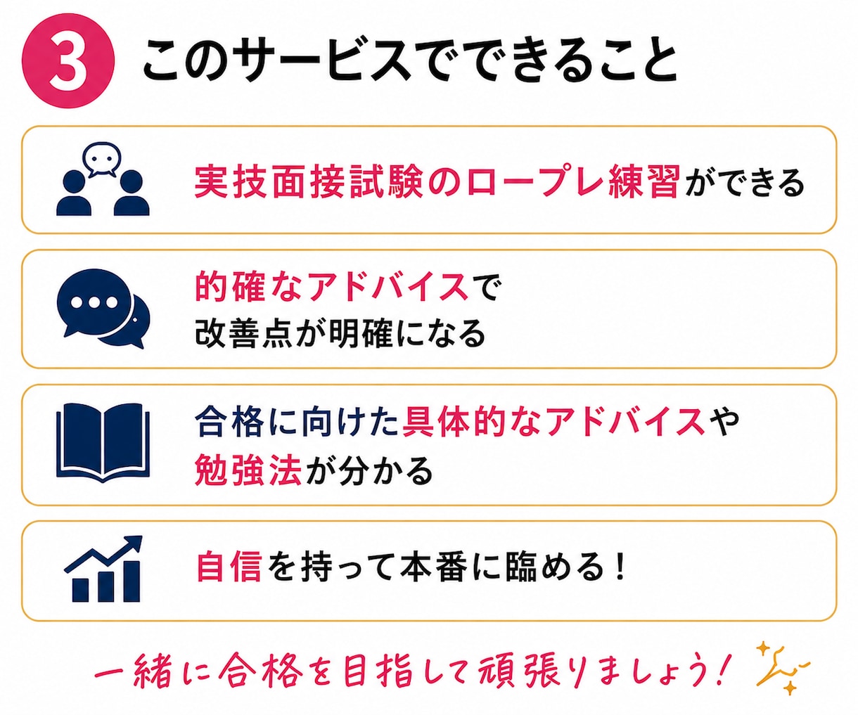 キャリアコンサルタントロープレ練習の相手役やります 販売実績130件超！オールA判定合格＆面接70点超の高得点も イメージ4