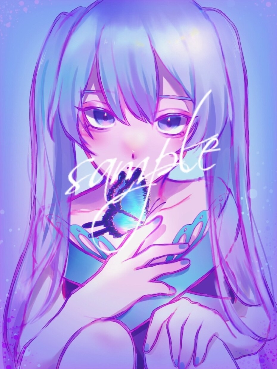 透明感のあるイラスト制作致します SNSアイコン、動画用1枚絵、キャラデザなど様々なイラスト イメージ4