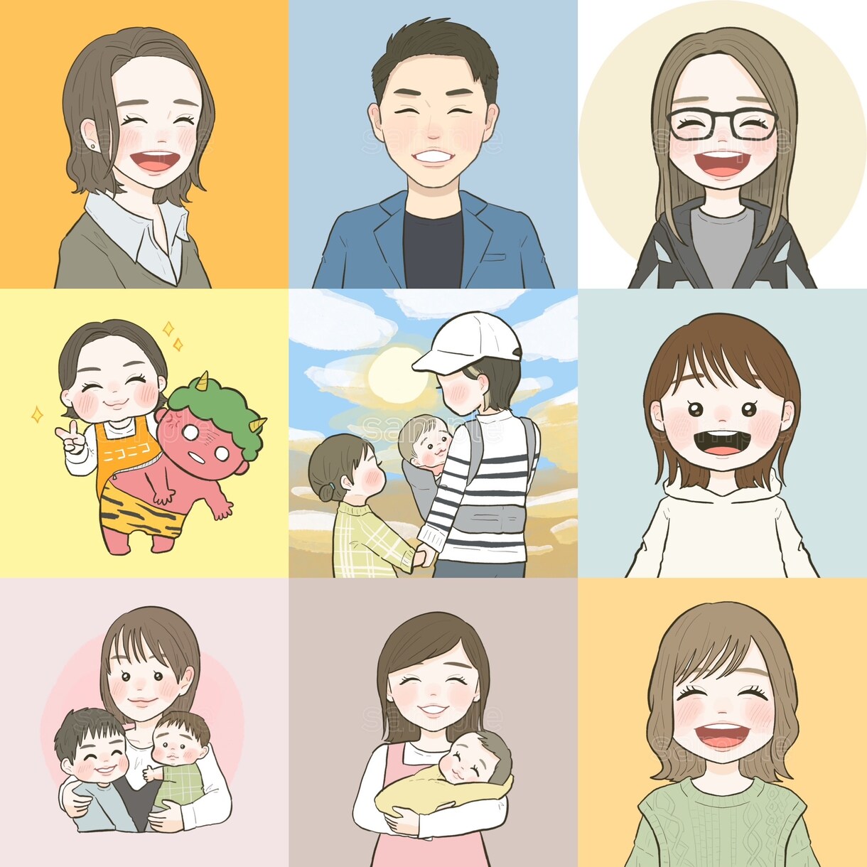 商用OKゆるかわアイコン5点セット描きます インスタフォロワー3万人のイラストで閲覧数アップ！ イメージ9