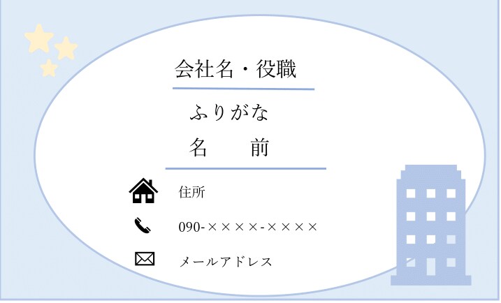 貴方を伝える名刺作成をしますます Wordで作成し、シンプルめに構成します。 イメージ2