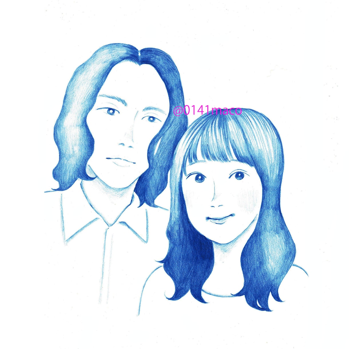あたたかい似顔絵を描きます ~アイコンや記念日に~色鉛筆で似顔絵【データ・原画】 イメージ3