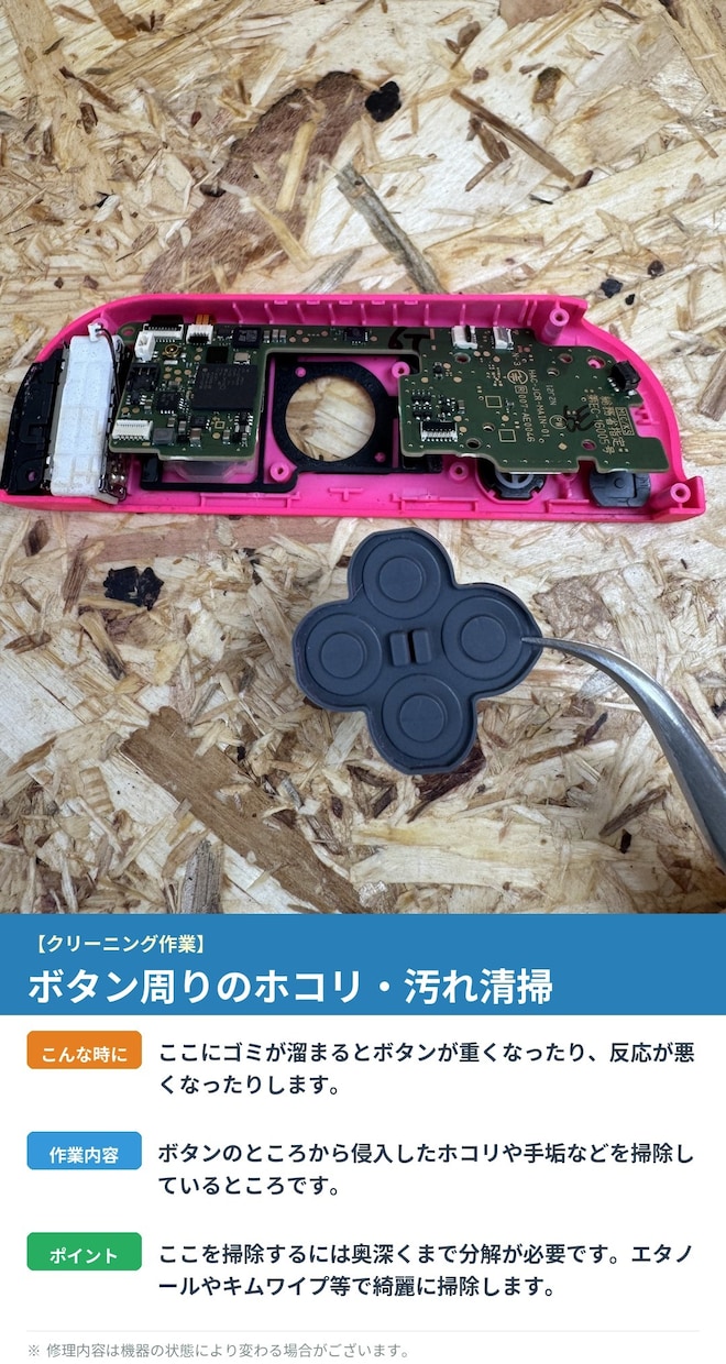 ジョイコン修理｜ドリフト直します ボタン・LED・レール不良も対応・診断無料 イメージ2