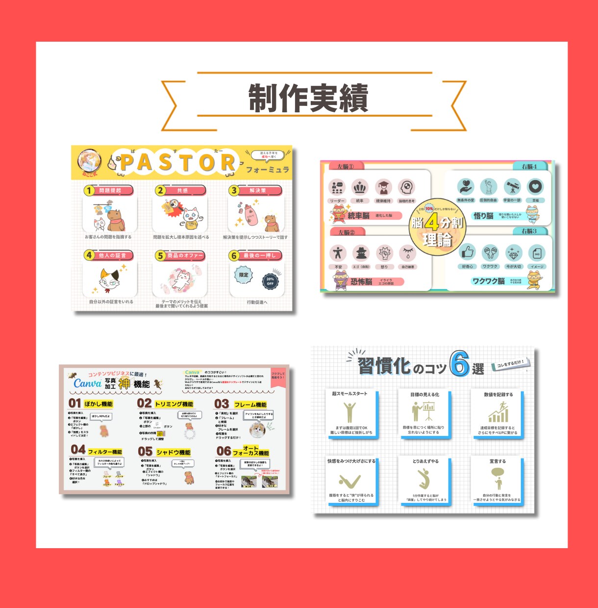 虜になる図解 インスタ X SNS用作成します 文章を分かりやすい図解へ おしゃれかわいいデザインで差別化 イメージ2