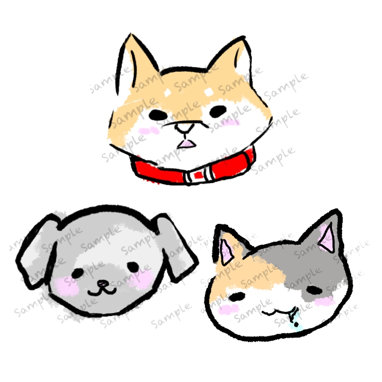 さまざまなテイストでペットのイラスト描きます SNSアイコンやプレゼントなどに！お手頃価格で動物イラスト！ イメージ7