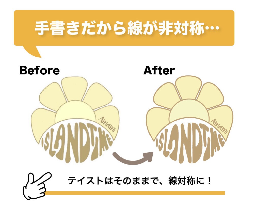 荒いロゴや手描きのイラストをデジタル化します 完成データを様々な場所で使いたい方向けです! イメージ4