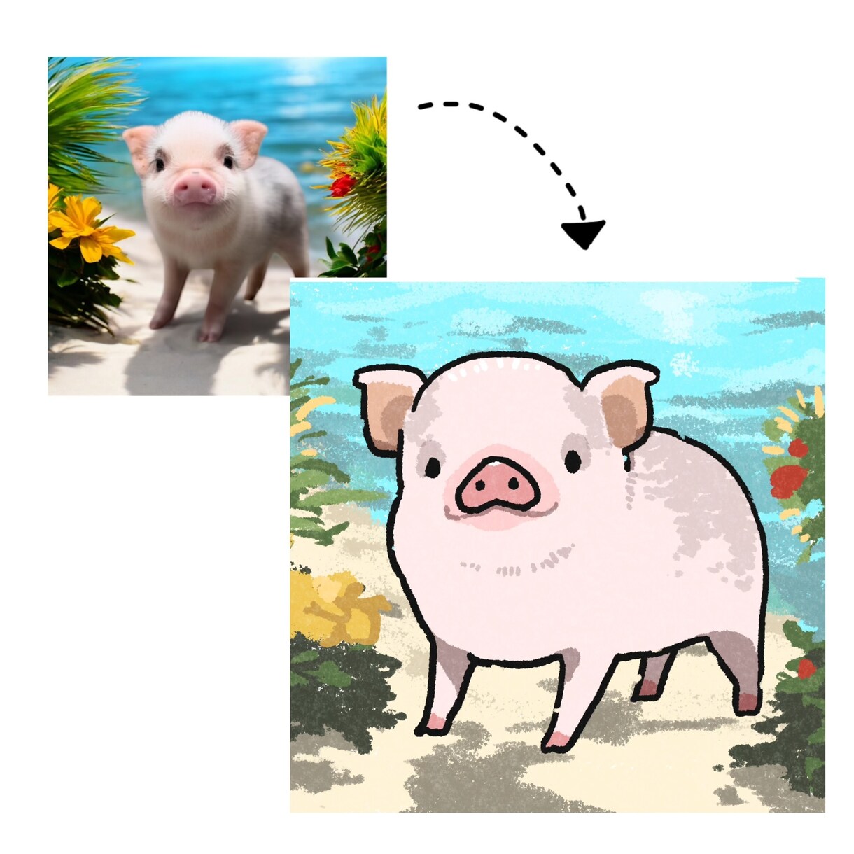 ゆる〜いペットの似顔絵描きます あなたの推しをゆるくてかわいいイラストに イメージ1