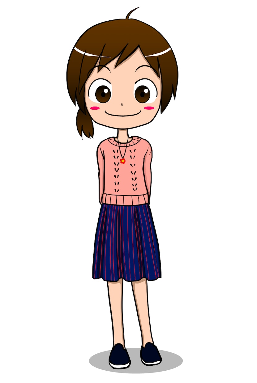 可愛い女の子の挿絵描きます 【ナビキャラ】資料にナビキャラをつけて可愛く紹介(^^)ノ イメージ3