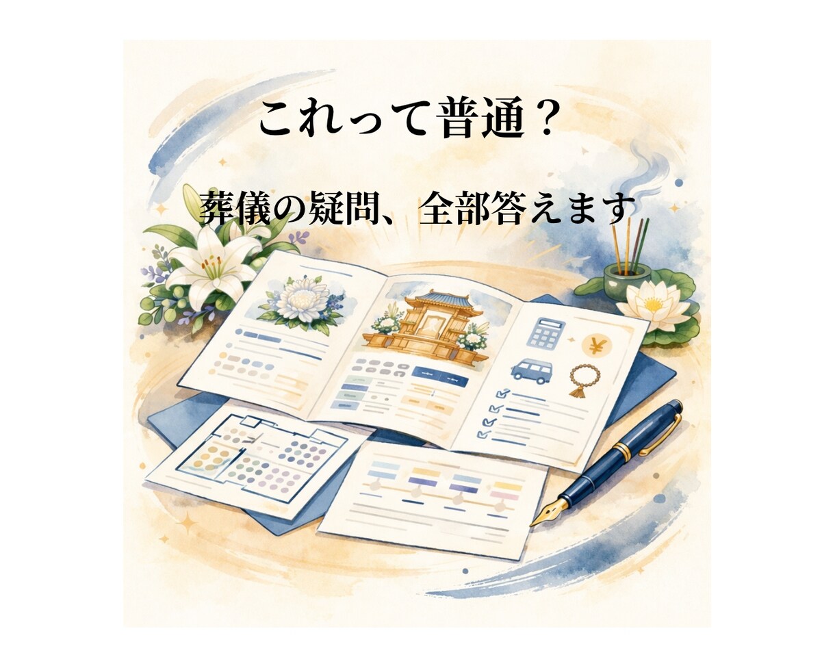 お葬式の疑問、お答えします 元葬儀業経験者が葬儀の疑問を分かりやすく解説します イメージ1