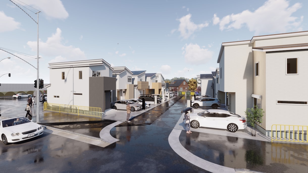 リアルな外観パースを制作します コーディネート提案、建売住宅最適 イメージ8