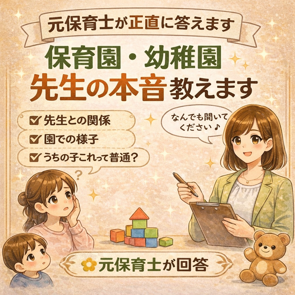 15往復確約✳︎元保育士が先生の本音を伝えます 園での様子・先生との関係・トラブル…ママの不安に答えます イメージ1