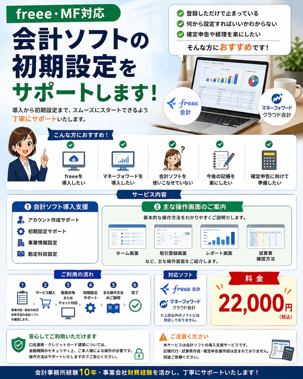 freee/MF限定！会計ソフト導入支援いたします 単品購入OK！導入支援お手伝いいたします！ イメージ1