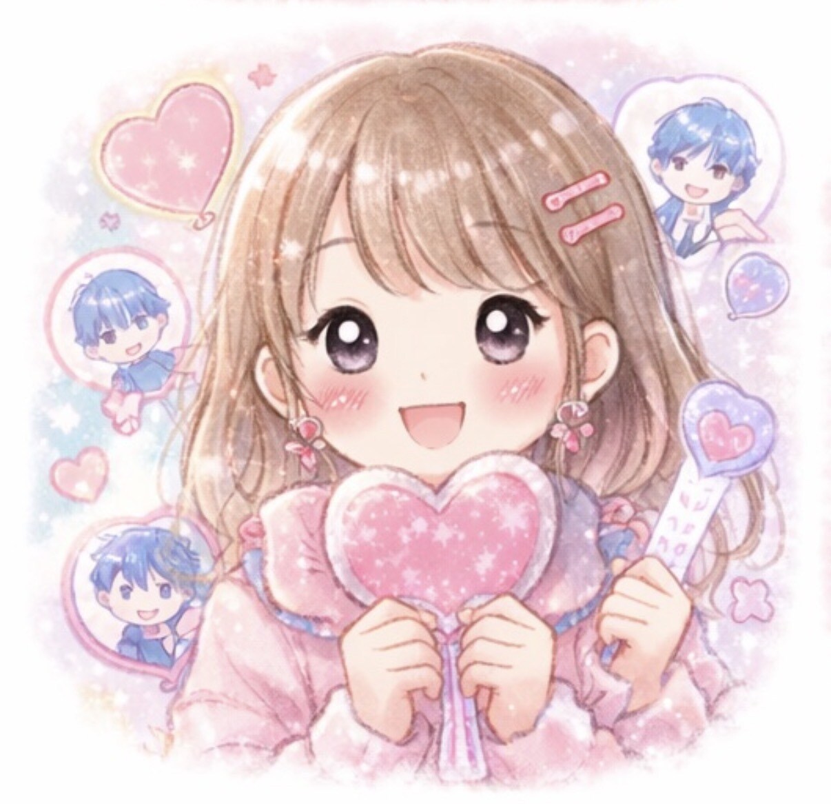 パステル風♡オーダーメイドSNSアイコン制作します 初めてでも安心◎やさしく丁寧にお作りします イメージ4