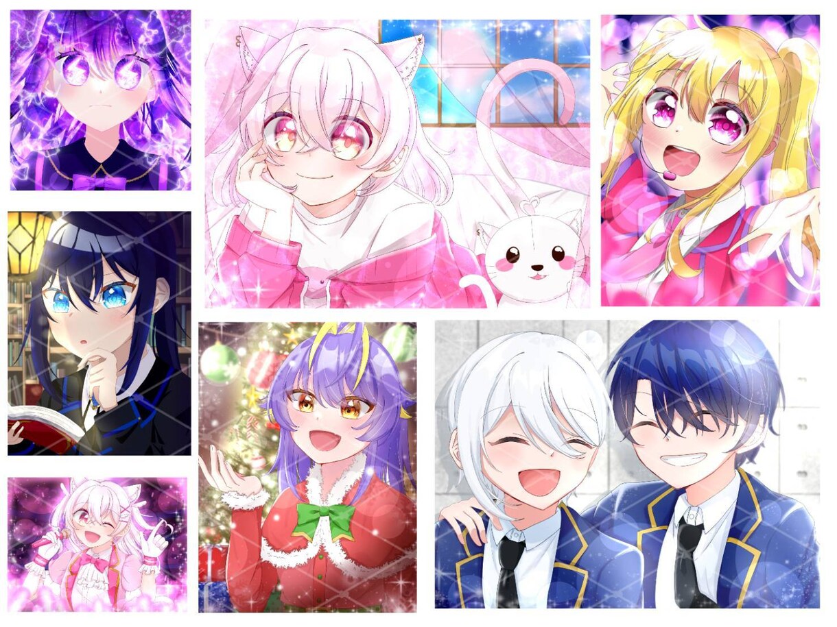 ご希望に沿ったキラキラ可愛いイラスト描きます 実績有り☆最短1週間☆ご連絡即対応☆気軽にご相談ください！ イメージ1