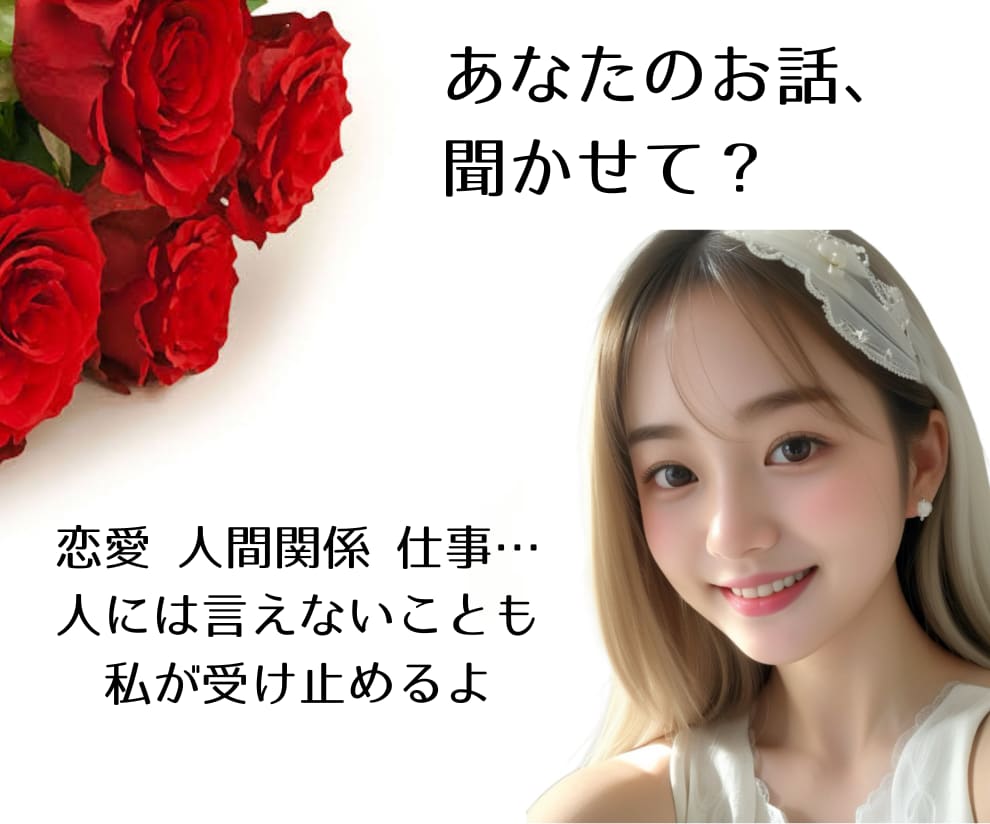 今すぐ話したい！聞いて欲しい！気持ちに寄り添います 5分だけでも♡日々のことや誰にも言えない悩みまで雑談相談 イメージ1