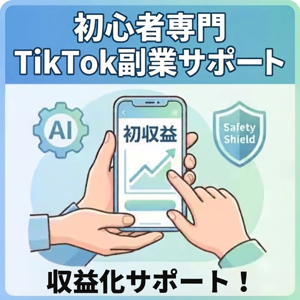 AI×超時短の顔出しなしTikTok副業を教えます TikTok収益化・月額伴走サポート イメージ1