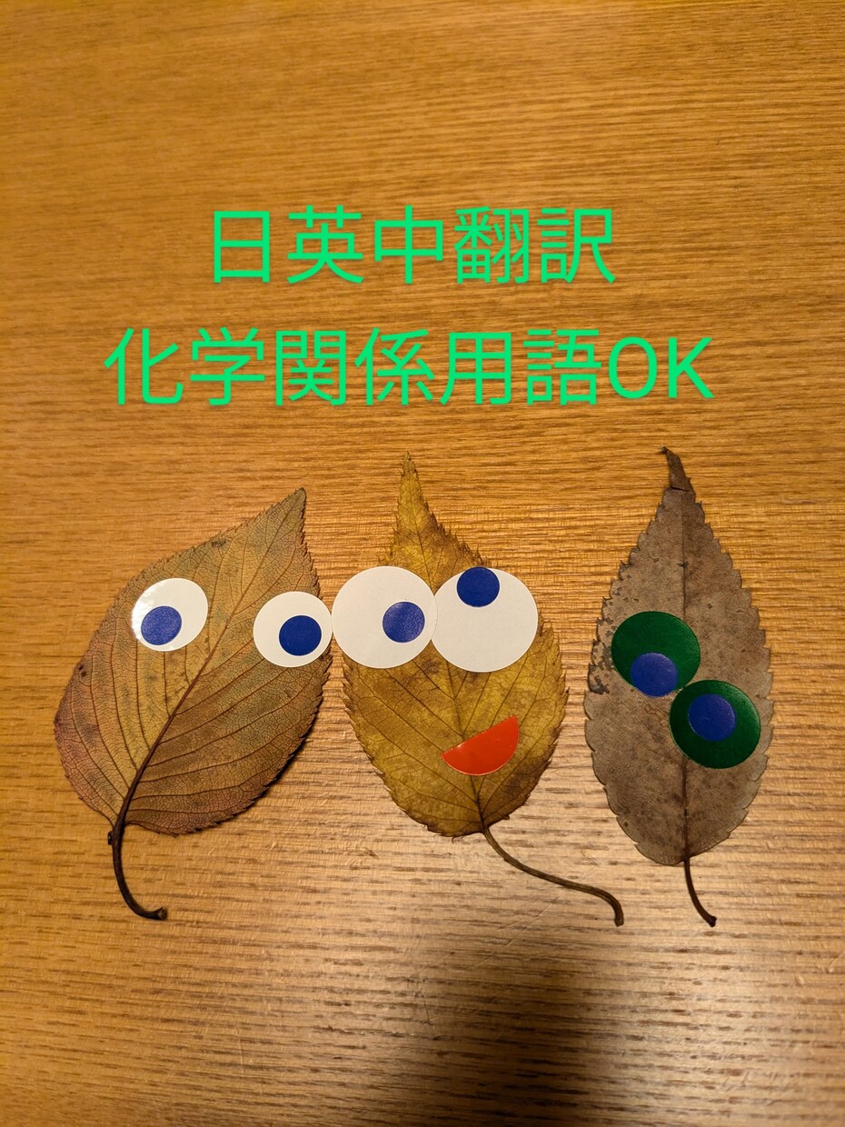 化学業界の技術やビジネス文書の日英中翻訳をします 化学業界の技術提案やビジネス文書を3か国語で作成翻訳 イメージ1
