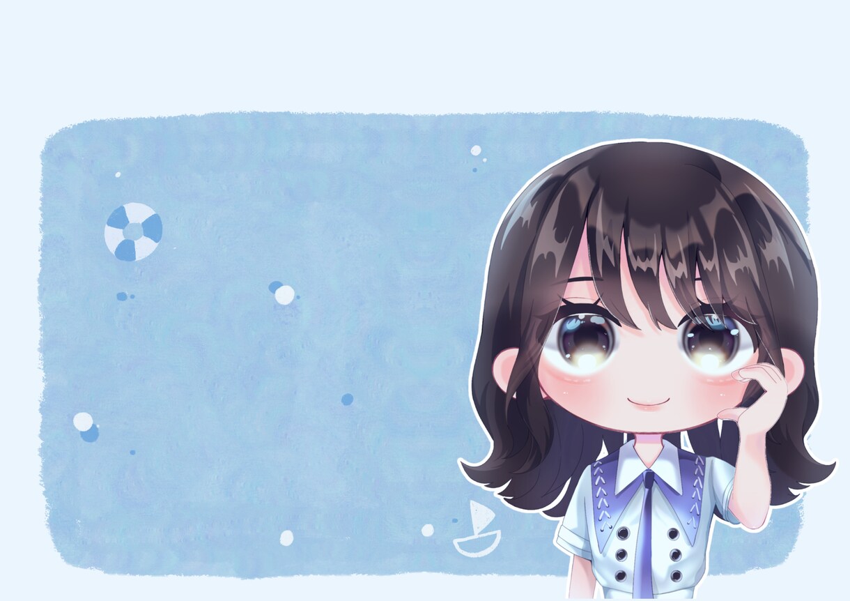 フラワースタンド用のアイドル似顔絵を描きます フラスタに、目に留まりやすい可愛い似顔絵を添えてみませんか？ イメージ1